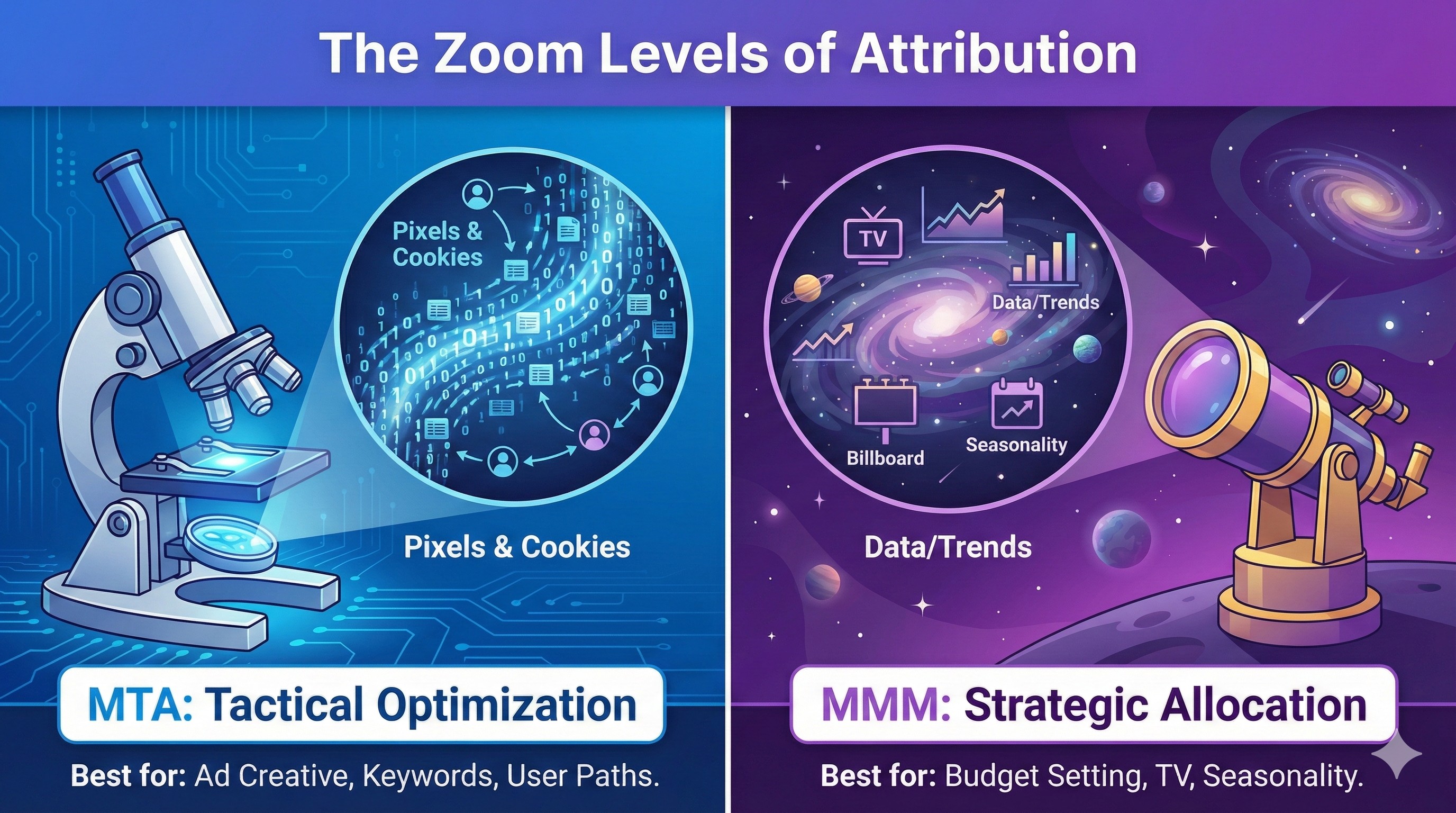 Microscope vs Telescope Concept